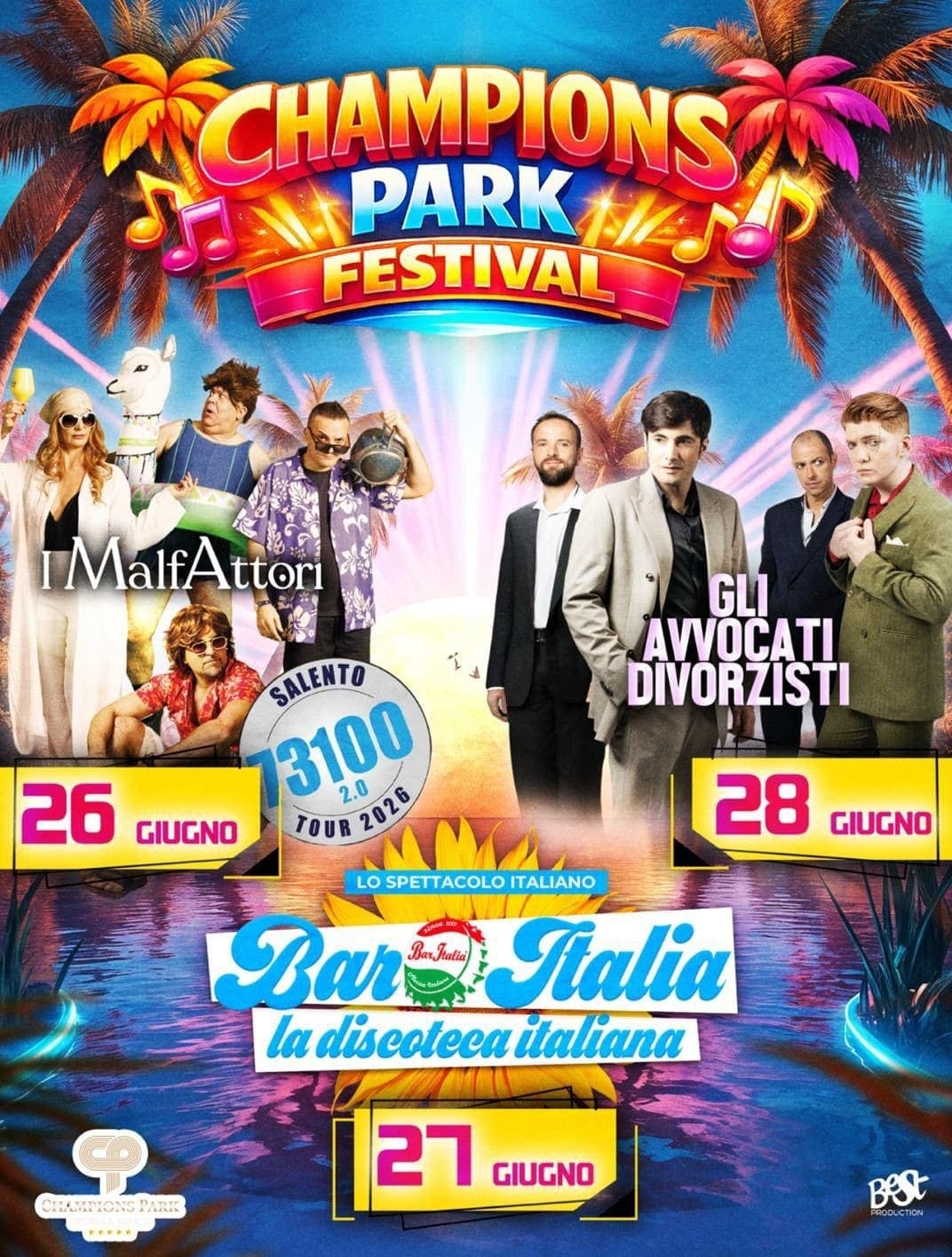 Champions Park Festival 26 · 27 · 28 Giugno